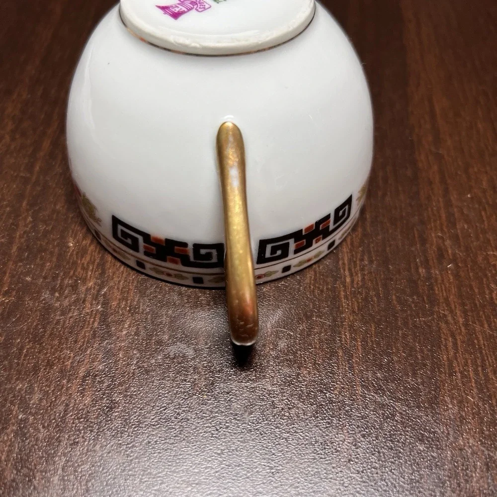 Antique T&V Limoges France Teacup Gold‎ Handle Greek Key 1907–1930